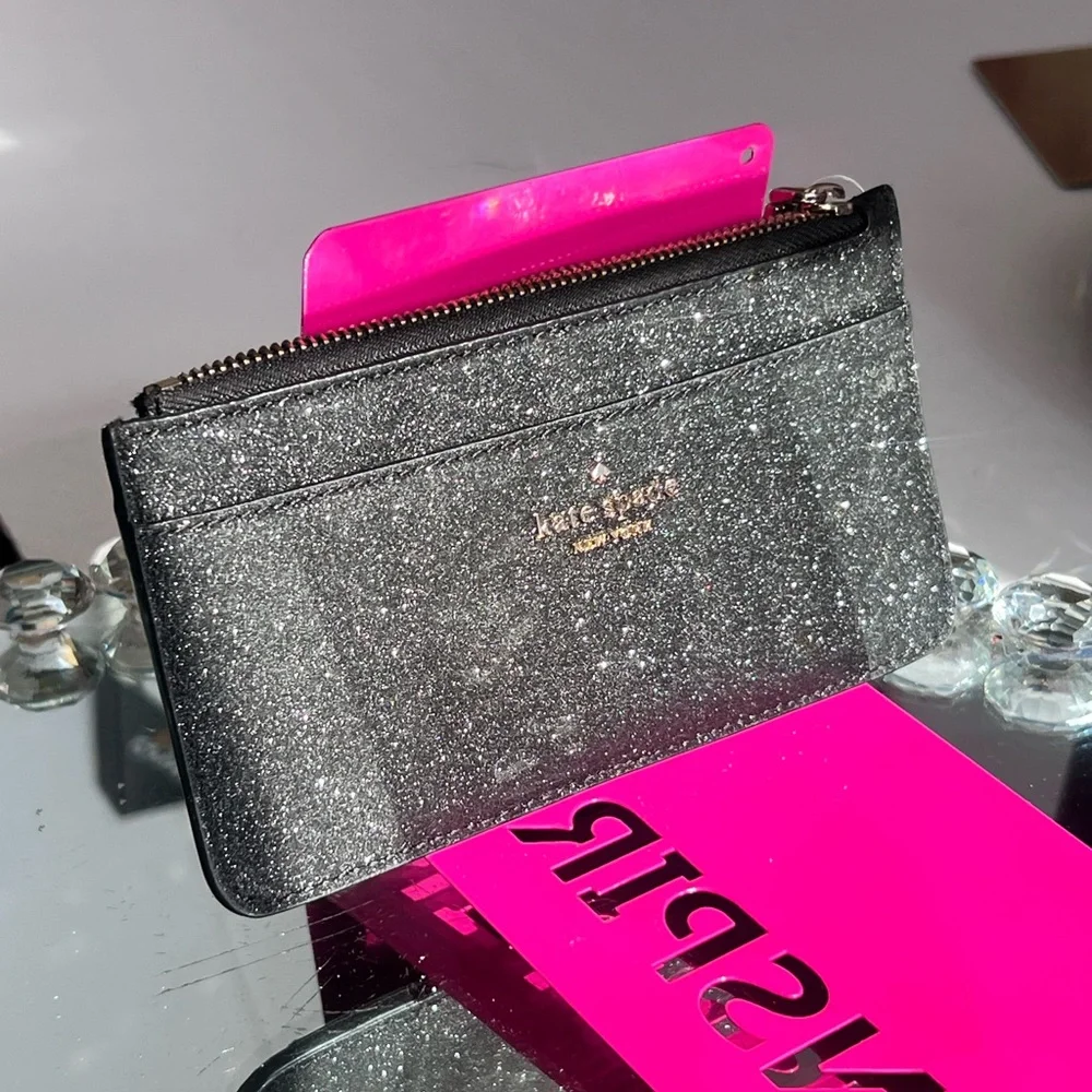 Kate Spade Black Sparkle Clutch